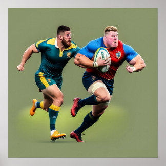 Rugby Players Kunstdruckerei Poster