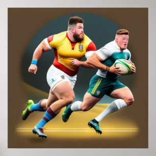 Rugby Players Kunstdruckerei Poster