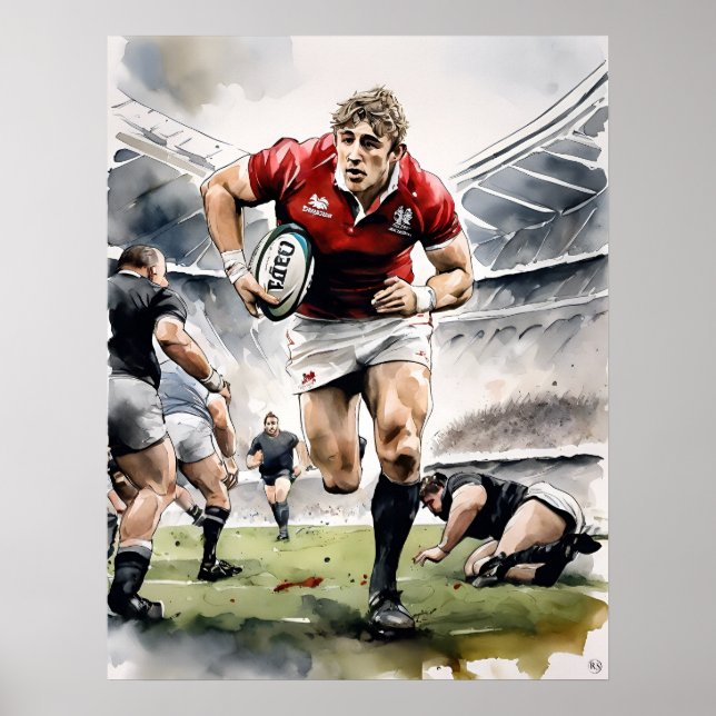 Rugby Players Kunstdruckerei Poster (Vorne)