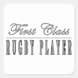 Rugby Players : Rugby Player der ersten Klasse Quadratischer Aufkleber