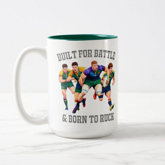 Rugby Players Zwei-Tone-Tasse Zweifarbige Tasse (Links)