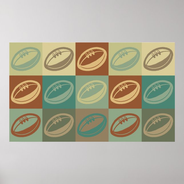Rugby Pop Art Poster (Vorne)