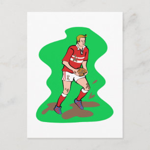 Rugby Postkarte