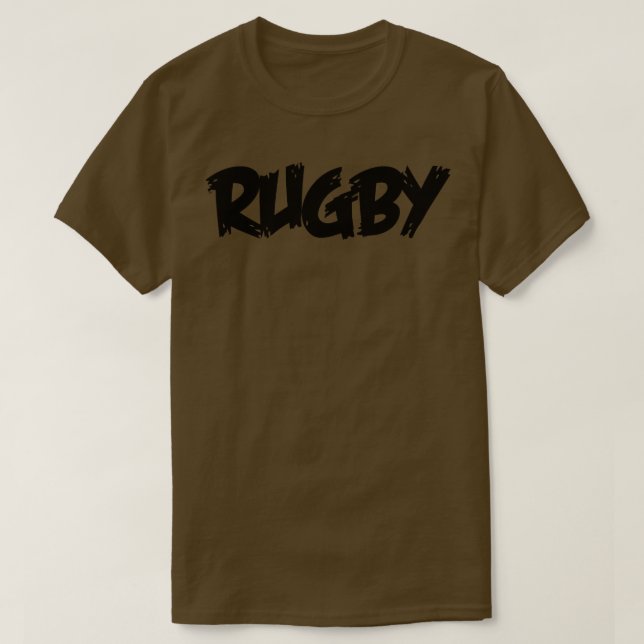 Rugby schwarz T-Shirt (Design vorne)