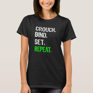 Rugby Scrum Crouch Bind Set Wiederholung T-Shirt