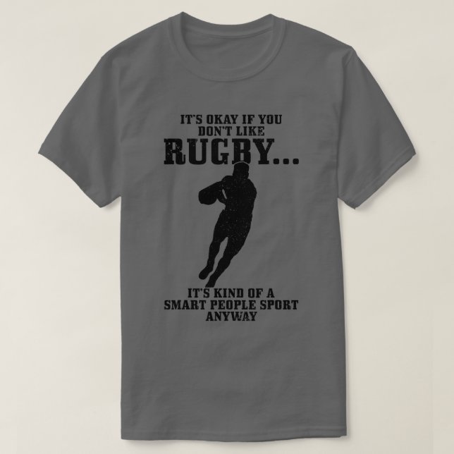 Rugby Smart People Sport Funny Rugby Player  T-Shirt (Design vorne)