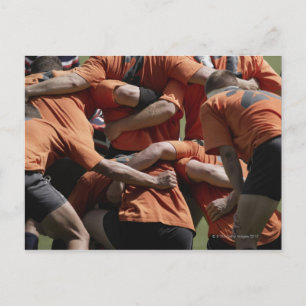 Rugby-Spieler aus männlicher Rüstung, hinten Postkarte