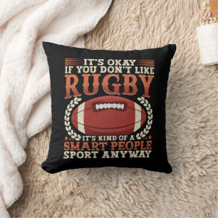 Rugby-Spieler Eine Art Intelligenter Menschen Spor Kissen