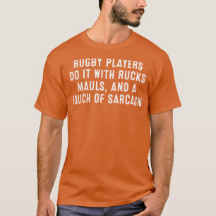 Rugby-Spieler machen das mit Lkws und einer Touch T-Shirt