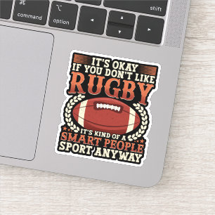 Rugby-Spieler, wie eine Art intelligenter Leute, d Aufkleber