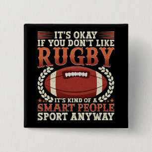 Rugby-Spieler, wie eine Art intelligenter Leute, d Button