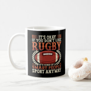 Rugby-Spieler, wie eine Art intelligenter Leute, d Kaffeetasse