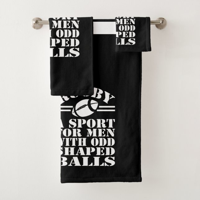 Rugby - Sport für Männer mit ungeraden Ballen Badhandtuch Set (Insitu)