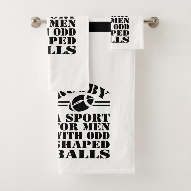 Rugby - Sport für Männer mit ungeraden Ballen Badhandtuch Set (Insitu)