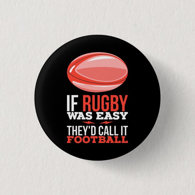 Rugby Sport Gift Button (Vorderseite)