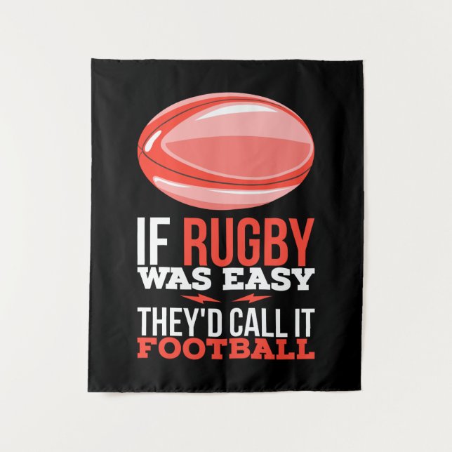 Rugby Sport Gift Wandteppich (Vorderseite)