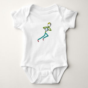 Rugby Stickman Baby Strampler