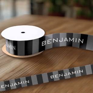 Rugby Streifen mit Individuelle Name Satinband