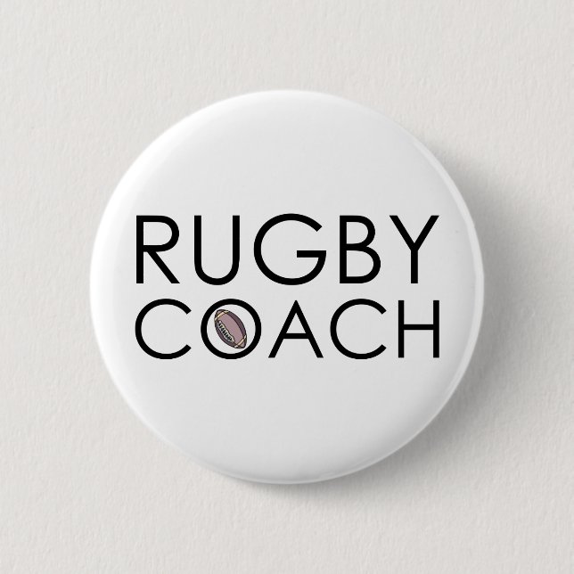 Rugby-Trainer Button (Vorderseite)