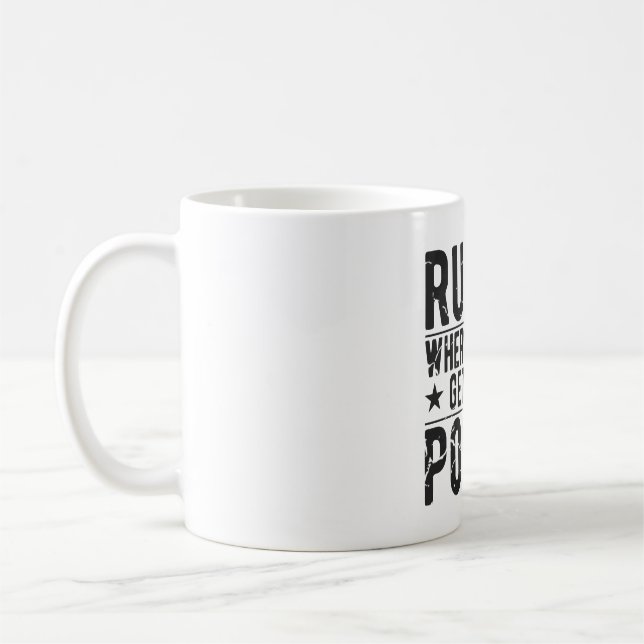Rugby Trick Gets You Points - Funny Rugby Geschenk Kaffeetasse (Links)