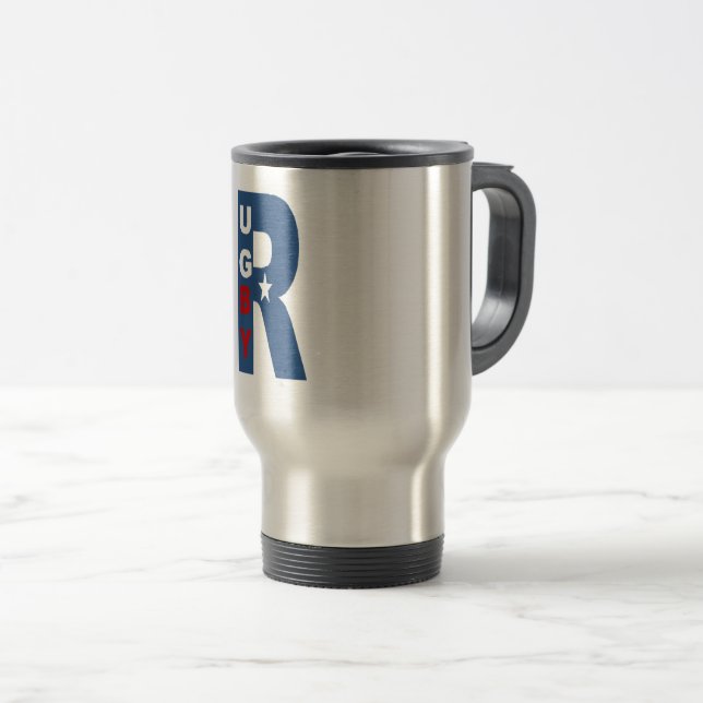 RUGBY-USA-Reisetasse Reisebecher (VorderseiteRechts)
