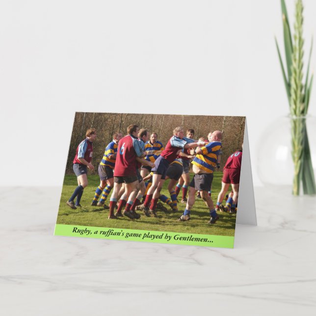 Rugby-Valentinsgruß-Karte Feiertagskarte (Vorderseite)