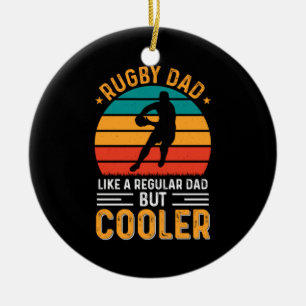 Rugby Vater Keramik Ornament