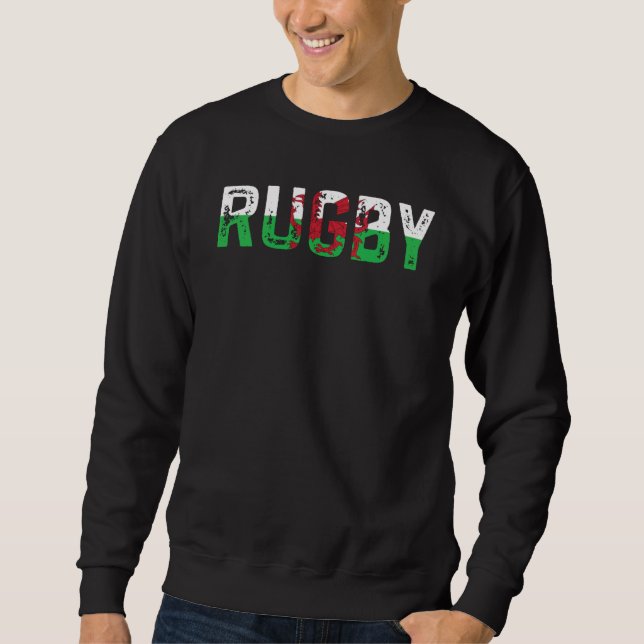 Rugby Wales Welsh Pride Flag Sweatshirt (Vorderseite)