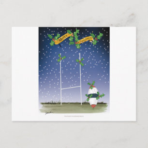 Rugby-Weihnachten Feiertagspostkarte