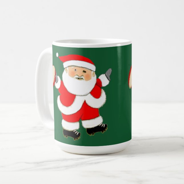 Rugby-Weihnachtsgeschenk Kaffeetasse (Vorderseite Links)