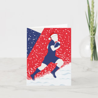 Rugby-Weihnachtskarte Karte