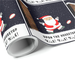 Rugby-Weihnachtspapier Geschenkpapier