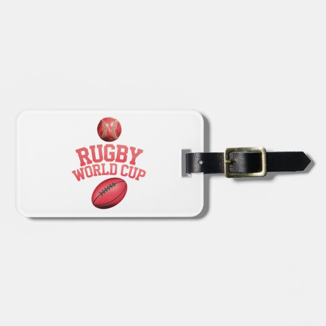 Rugby-Weltmeisterschaft-Logo mit falscher Platzier Gepäckanhänger (Vorderseite horizontal)