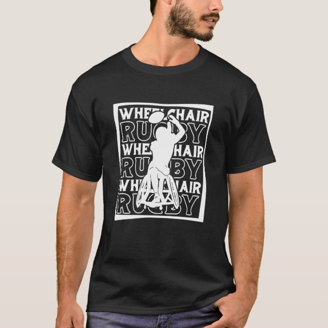 Rugby Wheelchair League Gewerkschaft Rugby T-Shirt (Vorderseite)