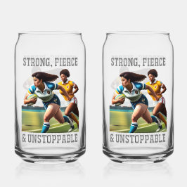 Rugby Women Players Gedruckt 16oz Can Brillen Dosenglas