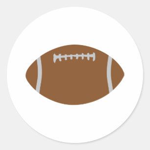 Rugbyballillustration des amerikanischen Fußballs Runder Aufkleber