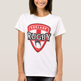 Rugbyballschild-England-Querflagge T-Shirt