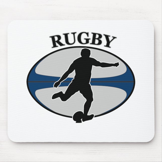 Rugbyspieler, der Ball tritt Mousepad (Vorne)