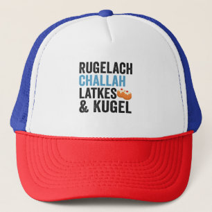 Rugelach Challah Latke & Kugel Funny Hanukkah Food Truckerkappe