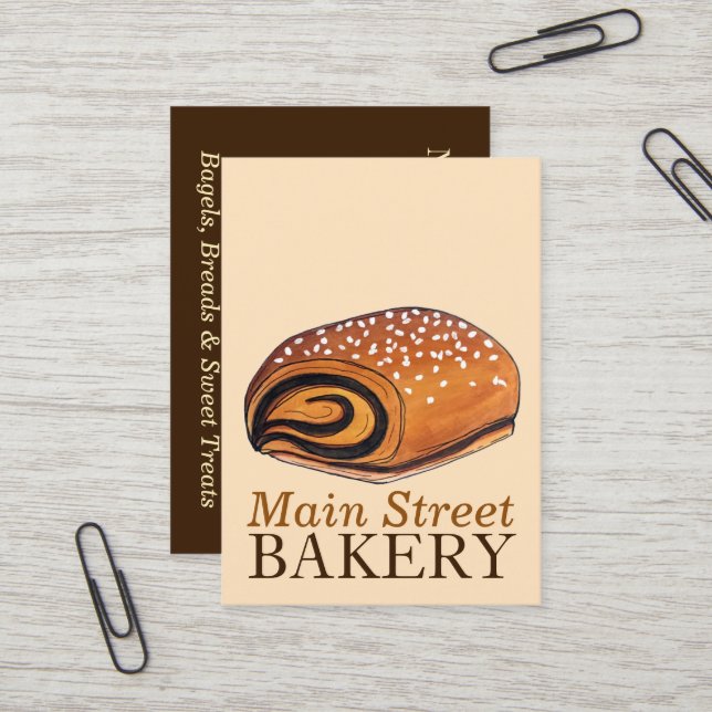 Rugelach Jewish Polish Crescent Roll Konditorei Bä Visitenkarte (Vorderseite/Rückseite Beispiel)