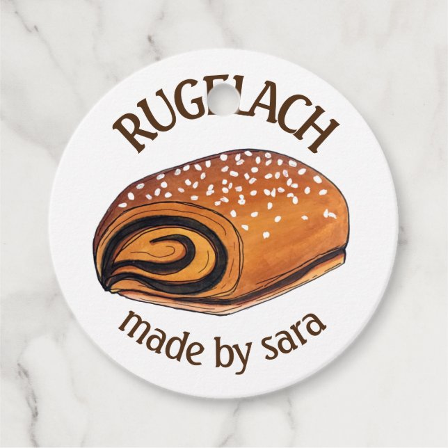 Rugelach Konditorei hausgemacht von Geschenkanhänger (Vorderseite)