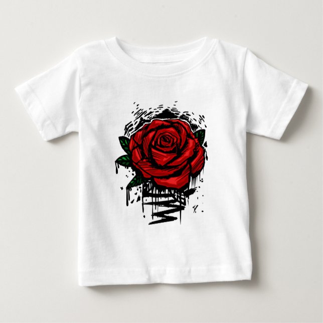 Rugge Rose Baby T-shirt (Vorderseite)