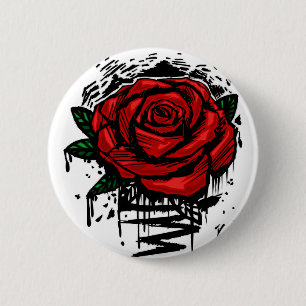 Rugge Rose Button