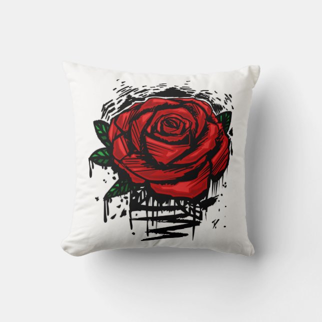 Rugge Rose Kissen (Vorderseite)