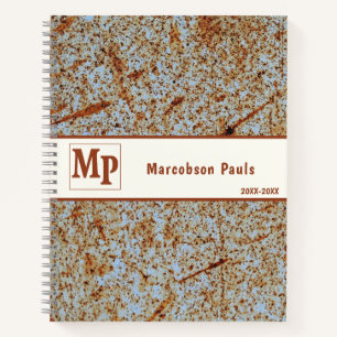 Rugged Brown Weathered Grunge Metal Notizbuch