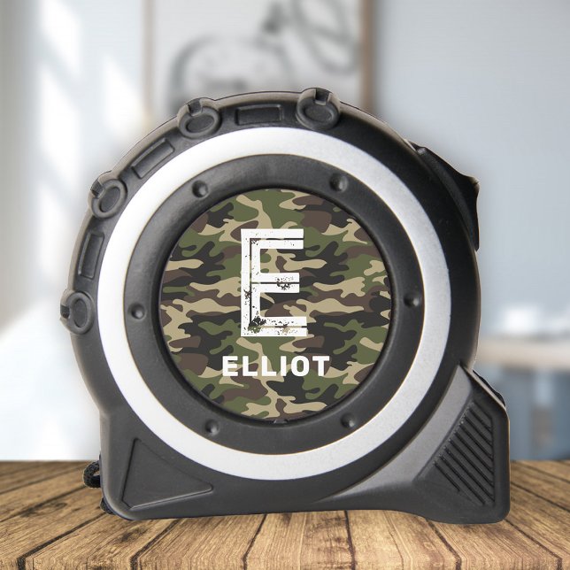 Rugged Camouflage Monogram Kids Name Maßband (Von Creator hochgeladen)