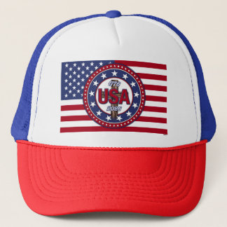 Rugged Cross USA 1776-2026 Flagge Truckerkappe
