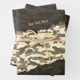 Rugged Desert Camouflage Personalisiert Geschenkpapier Set