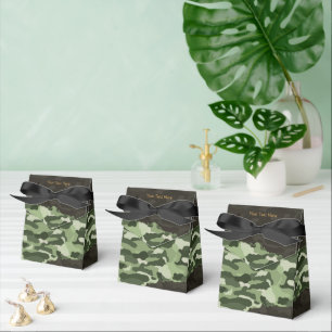Rugged Green Camouflage Personalisiert Gefälligkei Geschenkschachtel