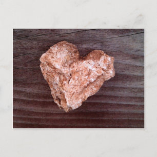 Rugged Heart Rock - Natural Postkarte